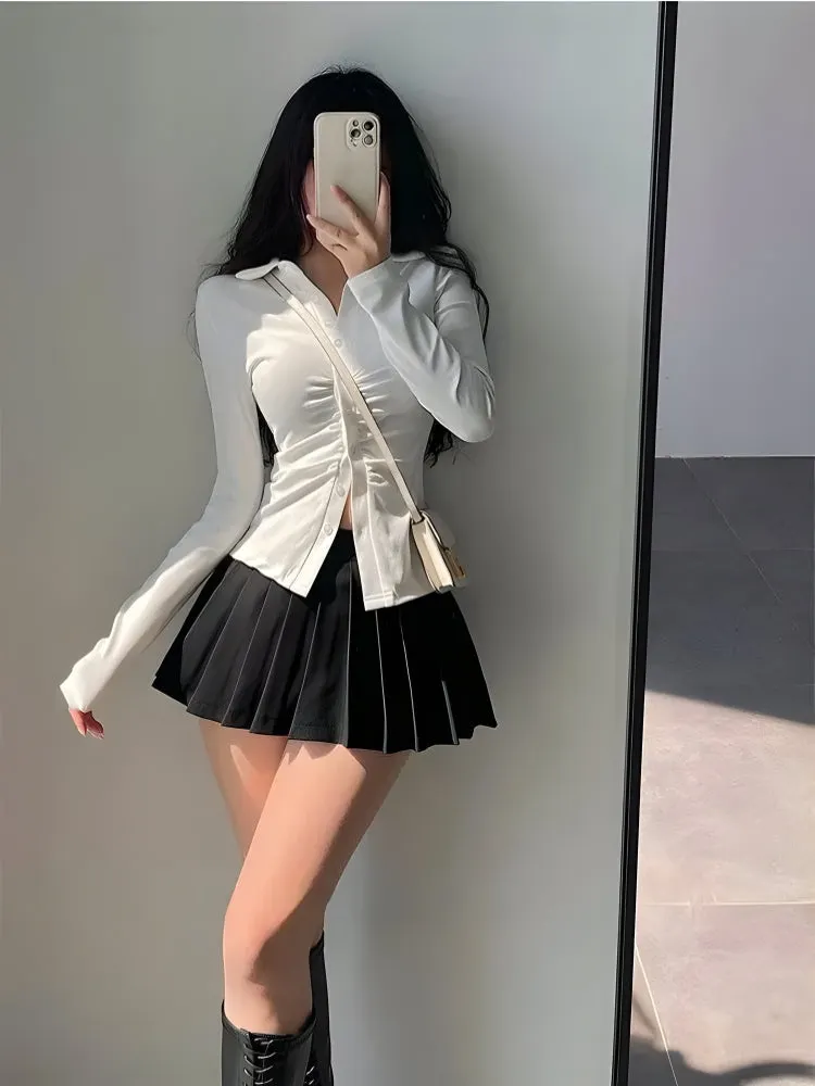 Brownm Tennis Mini Skirt