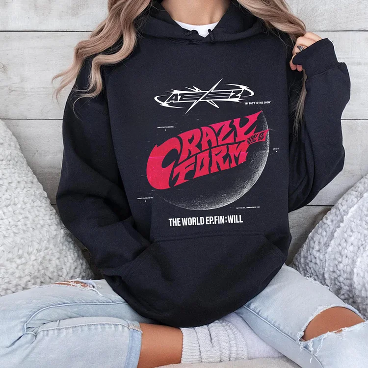 ATEEZ The World Ep Fin:Will Crazy Form Printed Hoodie officialateezshop