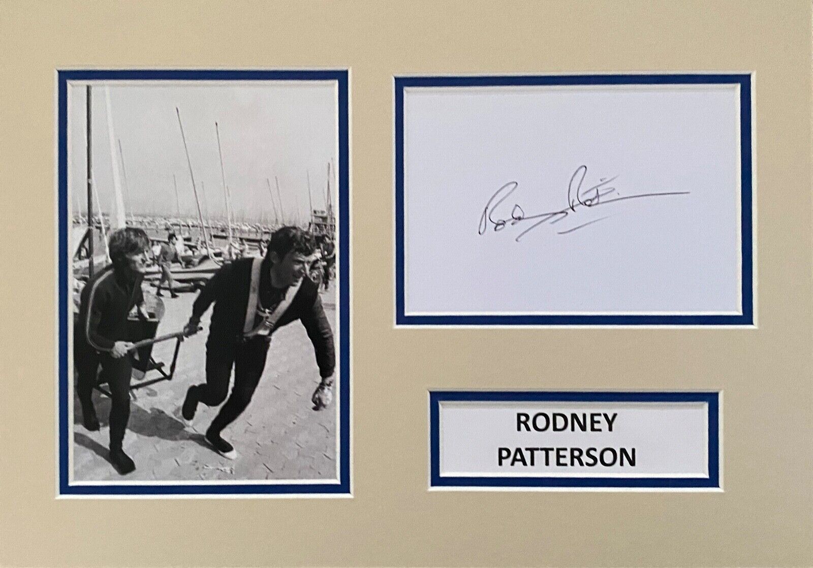 RODNEY PATTERSON HAND SIGNED A4 Photo Poster painting MOUNT DISPLAY OLYMPICS AUTOGRAPH 1