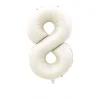 20PCS Retro Cream Caramel Party 0 - 9 Numbers 32" Aluminum Film Balloons Birthday Anniversary Decors