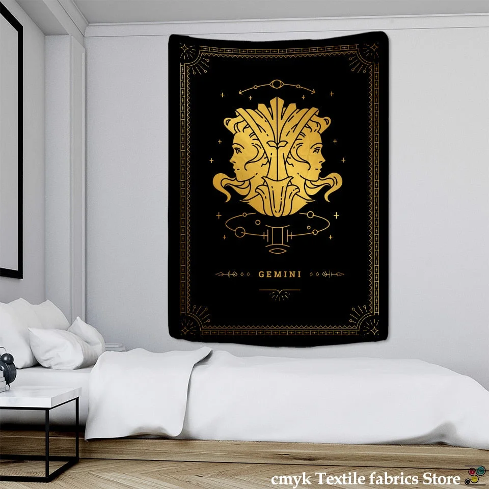 Constellation Tarot Tapestry Wall Hanging Mandala Psychedelic Hippie Witchcraft Divination Bohemian Home Decor