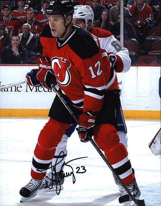 Alexei Ponikarovsky signed New Jersey Devils NHL hockey 8x10 Photo Poster painting W/Cert A7