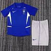 2002 Retro Brazil Away Football Shirt 1:1 Thai Quality Kids Size