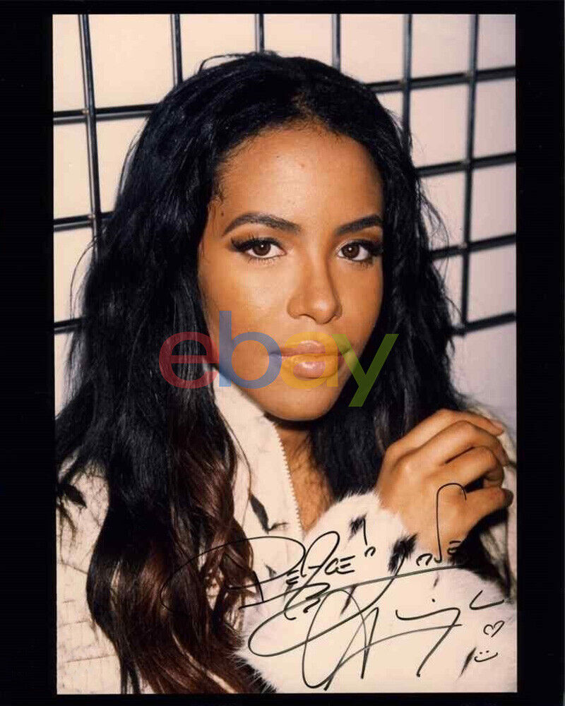 Aaliyah Signed 8x10 Autographed Photo Poster painting reprint