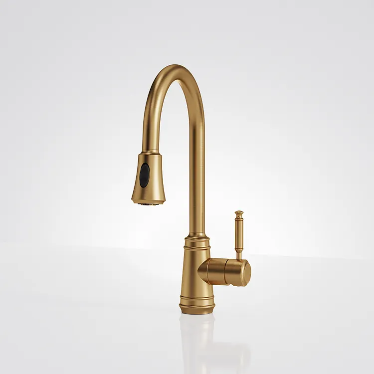 EVERSTEIN Modern Pull-Down Kitchen Faucet Brushed Gold