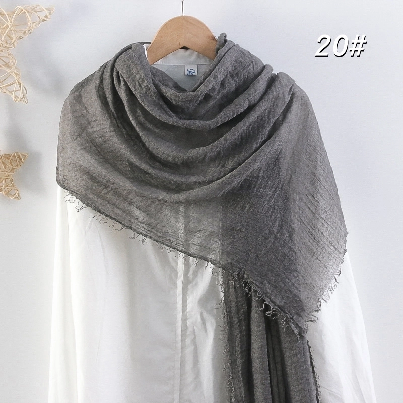 Women’s Elegant Basic Solid Color Cotton And Linen Scarf