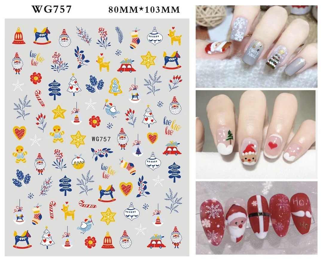 1PC Fall Leaf Flowers Line 3D Nail Sticker Mape Leaves Waves Pattern Decals Slider DIY Nail Art Decoration Wraps For Manicures-Nail Inspo