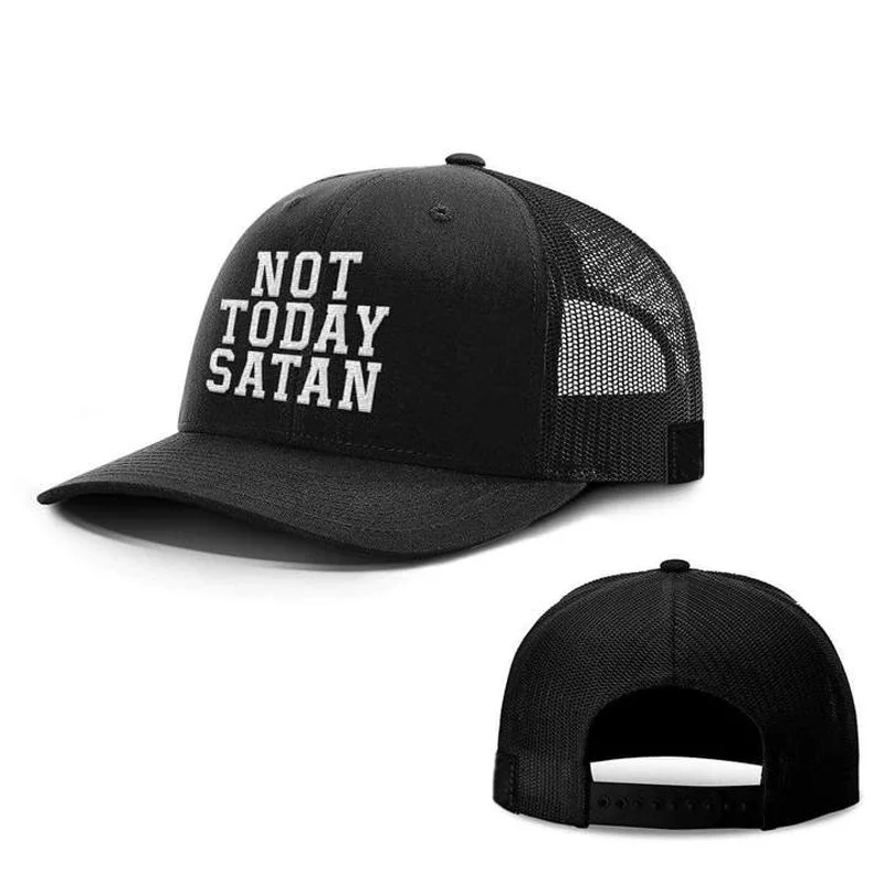 Not Today Satan Printed Comfortable Baseball Cap
