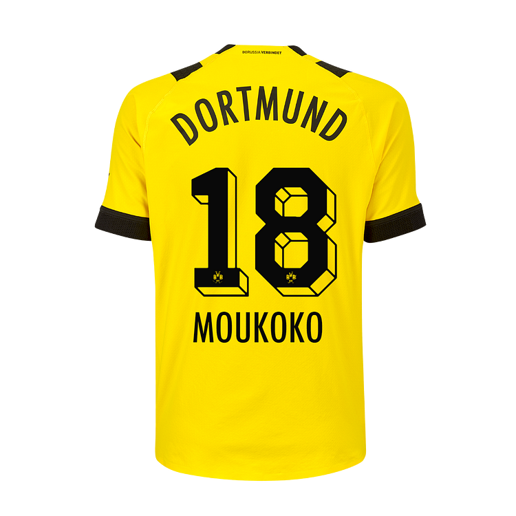 Borussia Dortmund Youssoufa Moukoko 18 Home Trikot 2022-2023