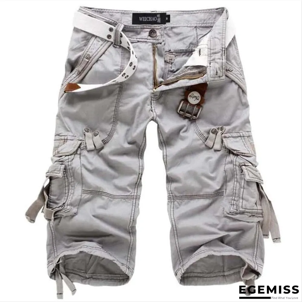 Plus Size Men's Camouflage Loose Cargo Work Casual Shorts | EGEMISS