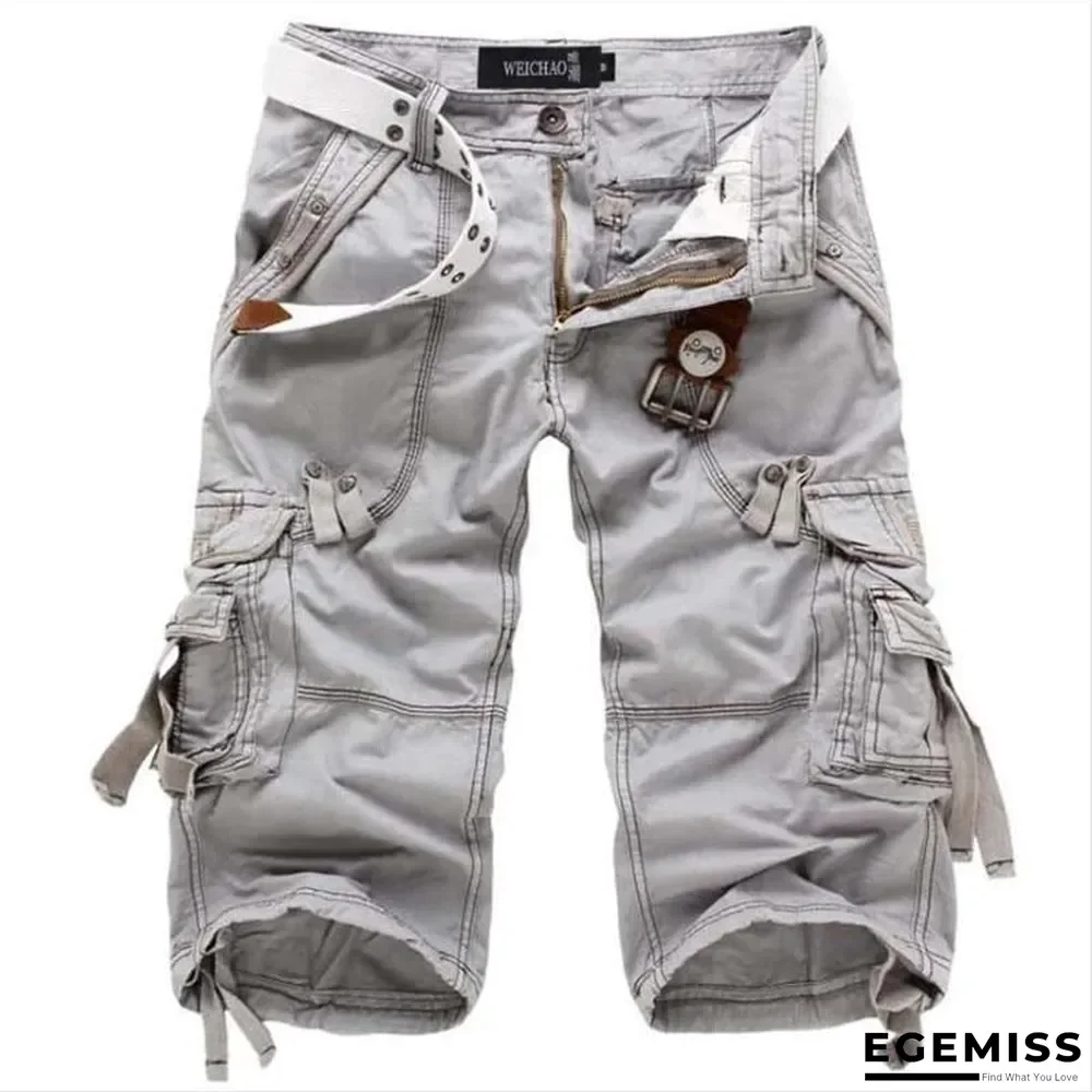 Plus Size Men's Camouflage Loose Cargo Work Casual Shorts | EGEMISS