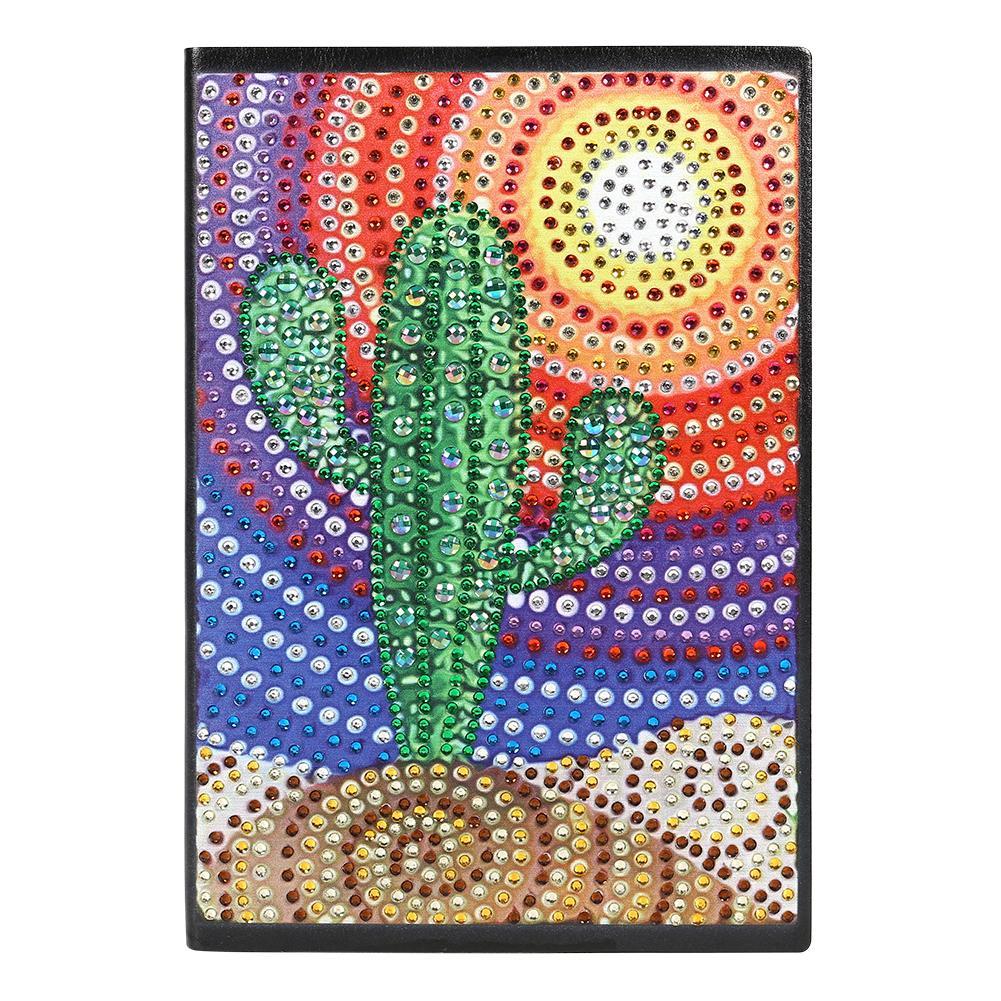 DIY Cactus Special Shaped Diamond Painting 60 Pages A5 Notebook Diary Book gbfke