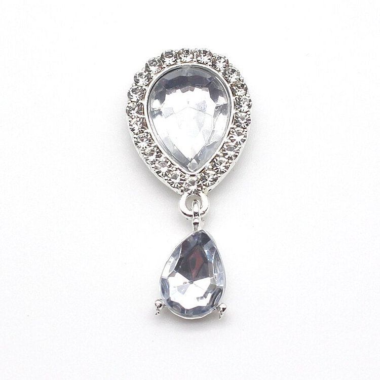 New Silver Flat-Bottom Drop-Shaped Alloy Pendant 55*20MM 10 Pcs DIY  Beautiful Accessories