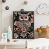Pearl Floral Owl-Special Shaped Diamond Painting