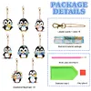 8Pcs Little Penguin Diamond Painting Keychain （Double-Sided)