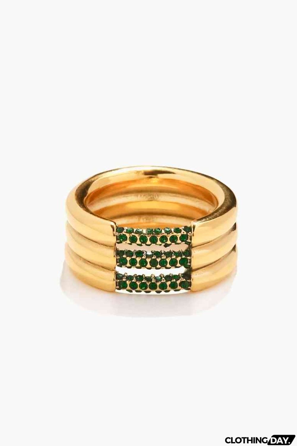 Triple-Layered Rhinestone Ring