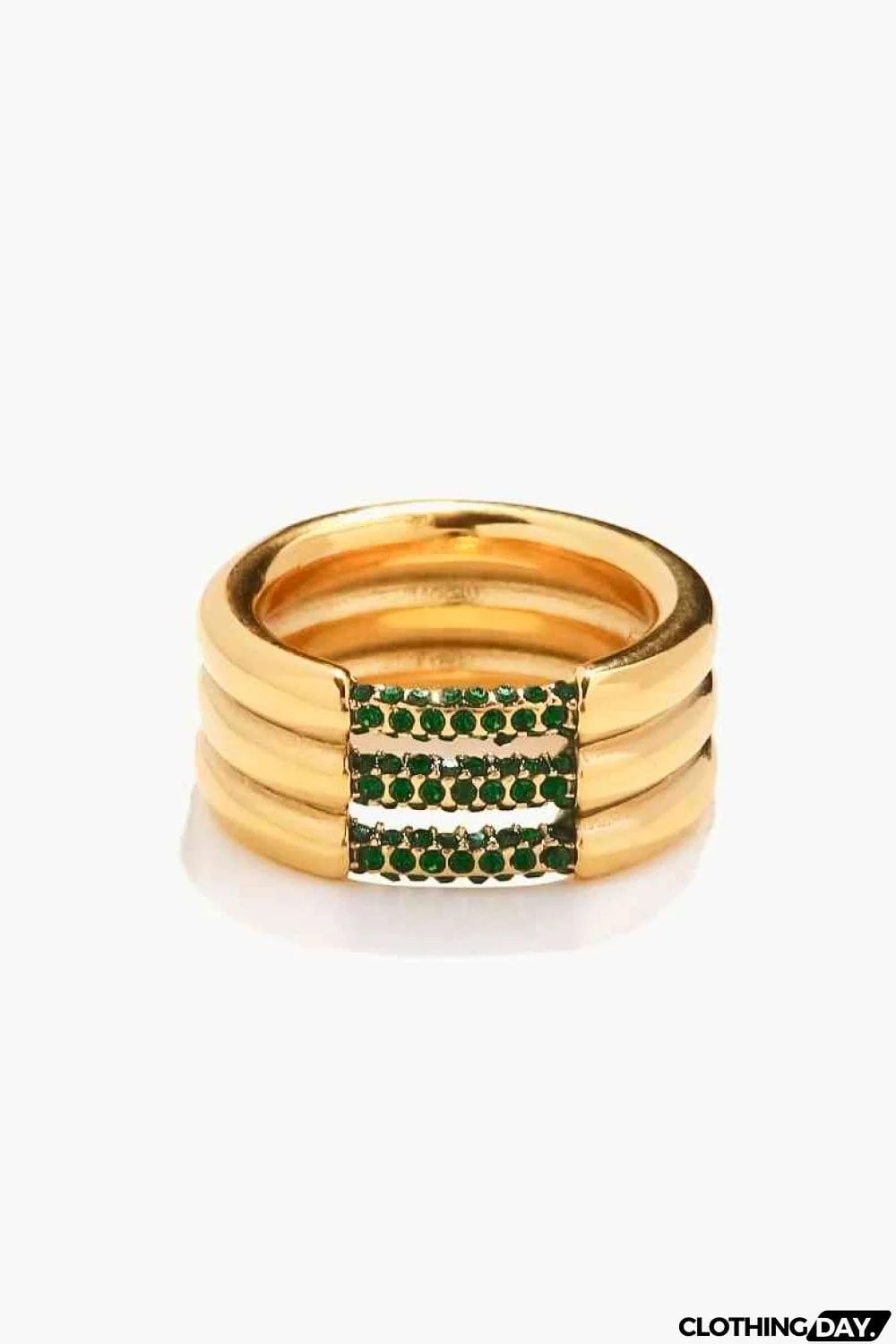 Triple-Layered Rhinestone Ring