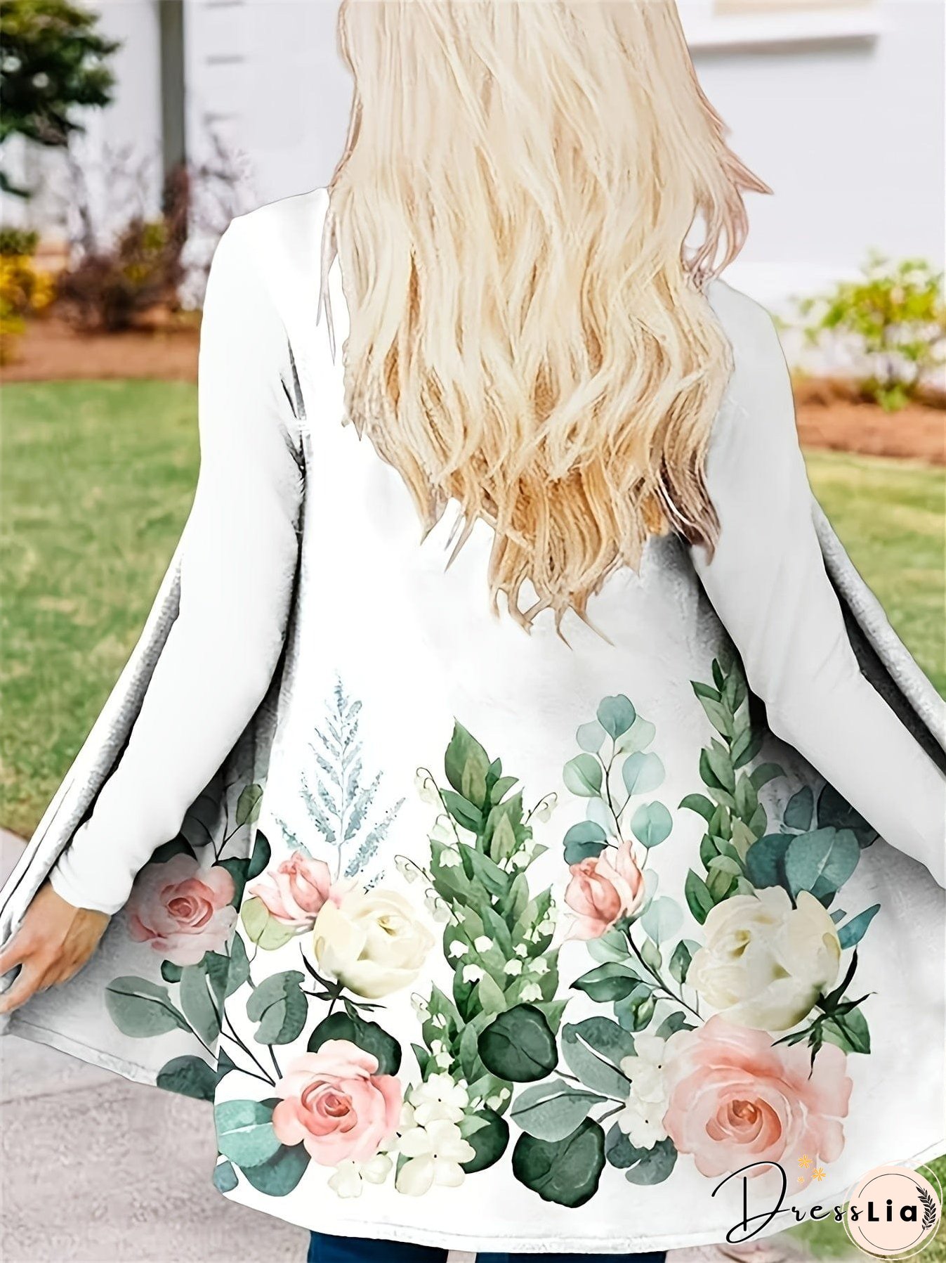 Cardigan with Geometric Pattern