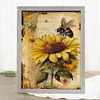 Sunflower And Bee-11CT Stamped Cross Stitch 40*55cm/15.75*21.65in
