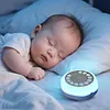Handheld Music Sleep Instrument 4 Sleeps Timer Portable Sound Machine for Sleep Baby 8-Color Night Light with 27 Sounds for Office Privacy Travel