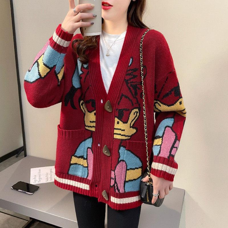  thdmladies Lazy Style Knitted Cardigan Top thedmladies