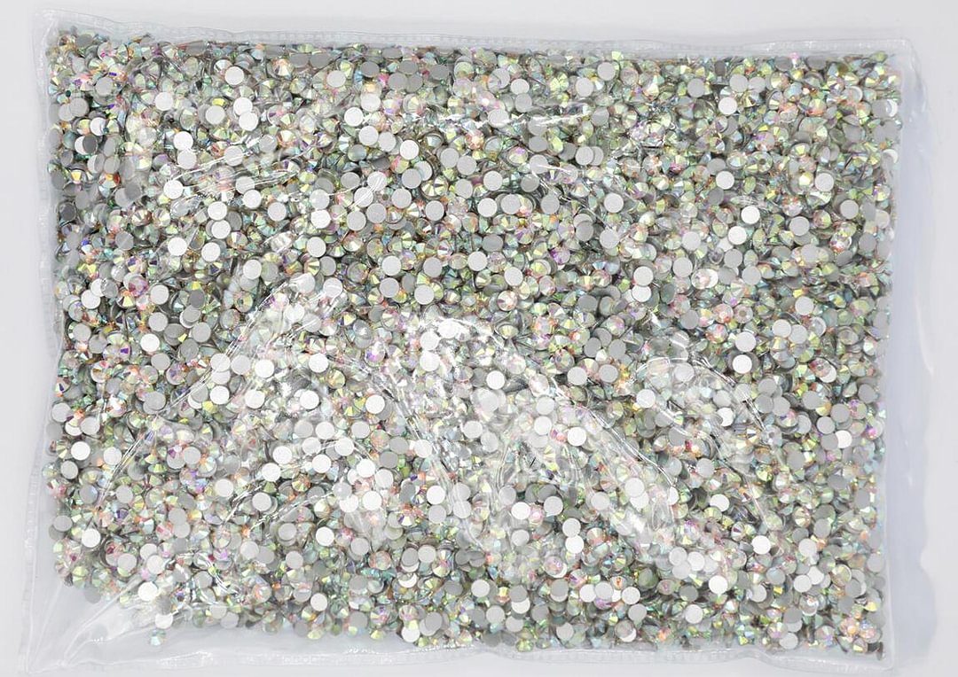 100Gross SS16 Big Bulk Package 50 Colors Flatback Crystal AB Non hotfix Rhinestones Strass for Nail Art Decoretion Garment