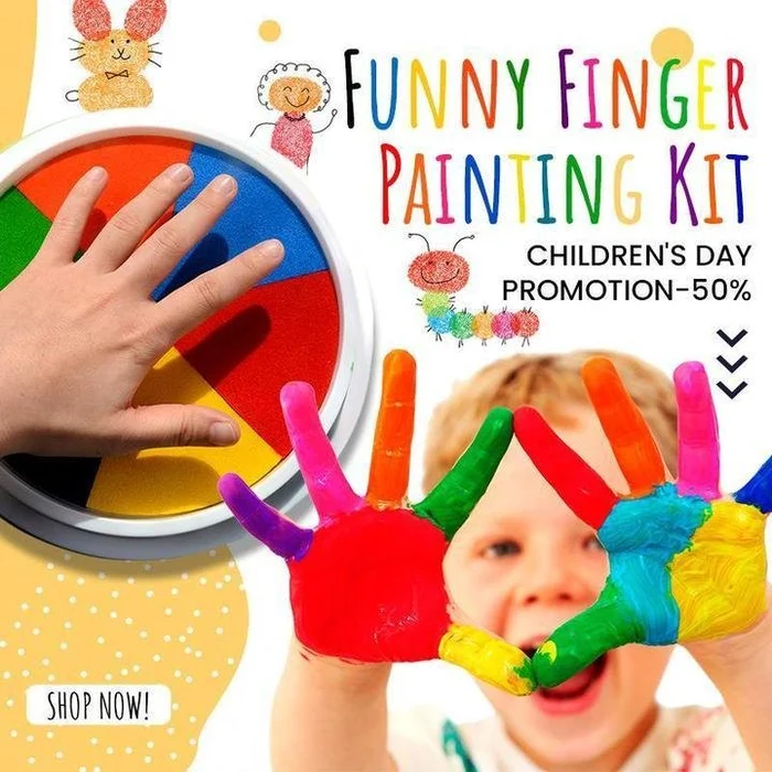 🎅 CHRISTMAS SALE -49% OFF🎁 Funny Finger Painting Kit-BUY 2 GET EXTRA 10% OFF