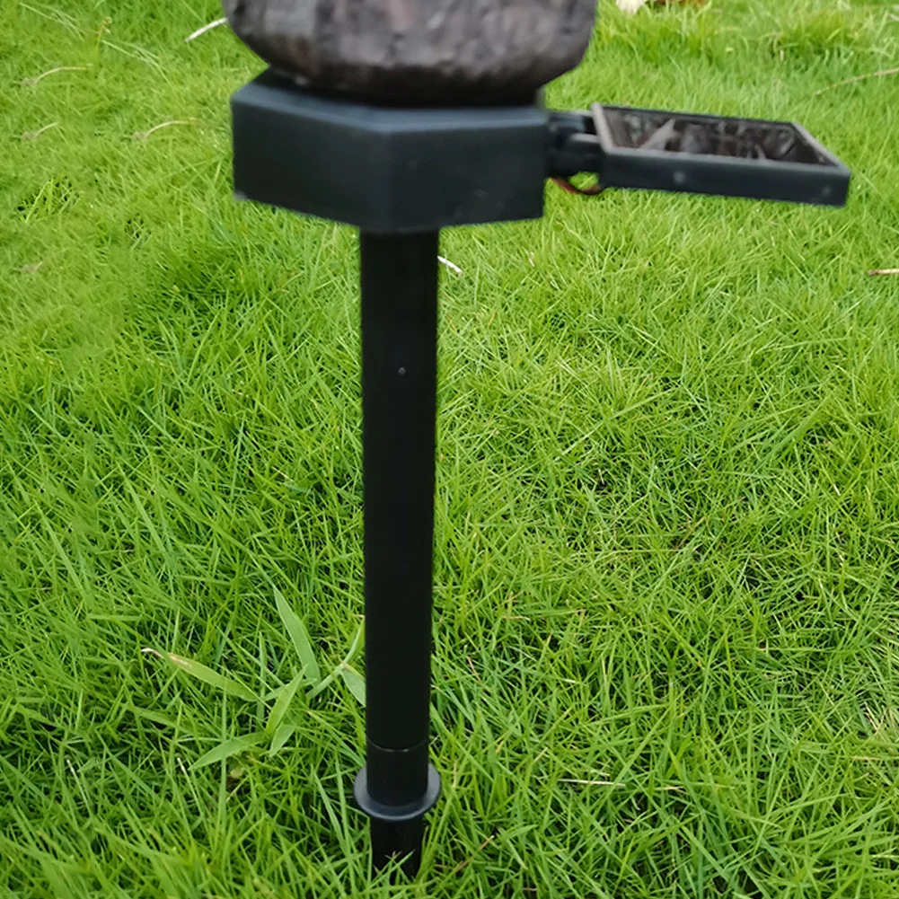 Solar LED Lawn Lights Owl Outdoor Landscape Statue Night Lamp (Dark Brown)