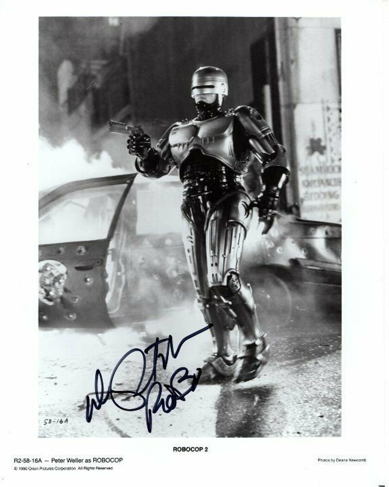 Peter weller signed autographed robocop original press Photo Poster painting