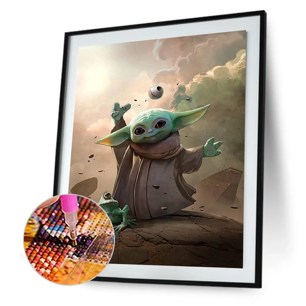 Diamond Painting - Full Round Drill - Yoda(30*40cm)