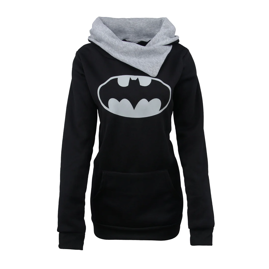 Thickened Batman Print Casual Hoodie