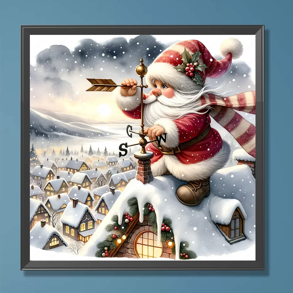 Diamond Painting - Full Round Drill - Christmas Gnome(Canvas|30*30cm)