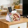 Diamond Art Painting Tissue Box Cover Wear Resist Decorative Paper Napkin Dispenser Multifunction Rhinestone PU Tissue Holder Kit for Adults Home Office Gift (Soft Glow Mother)