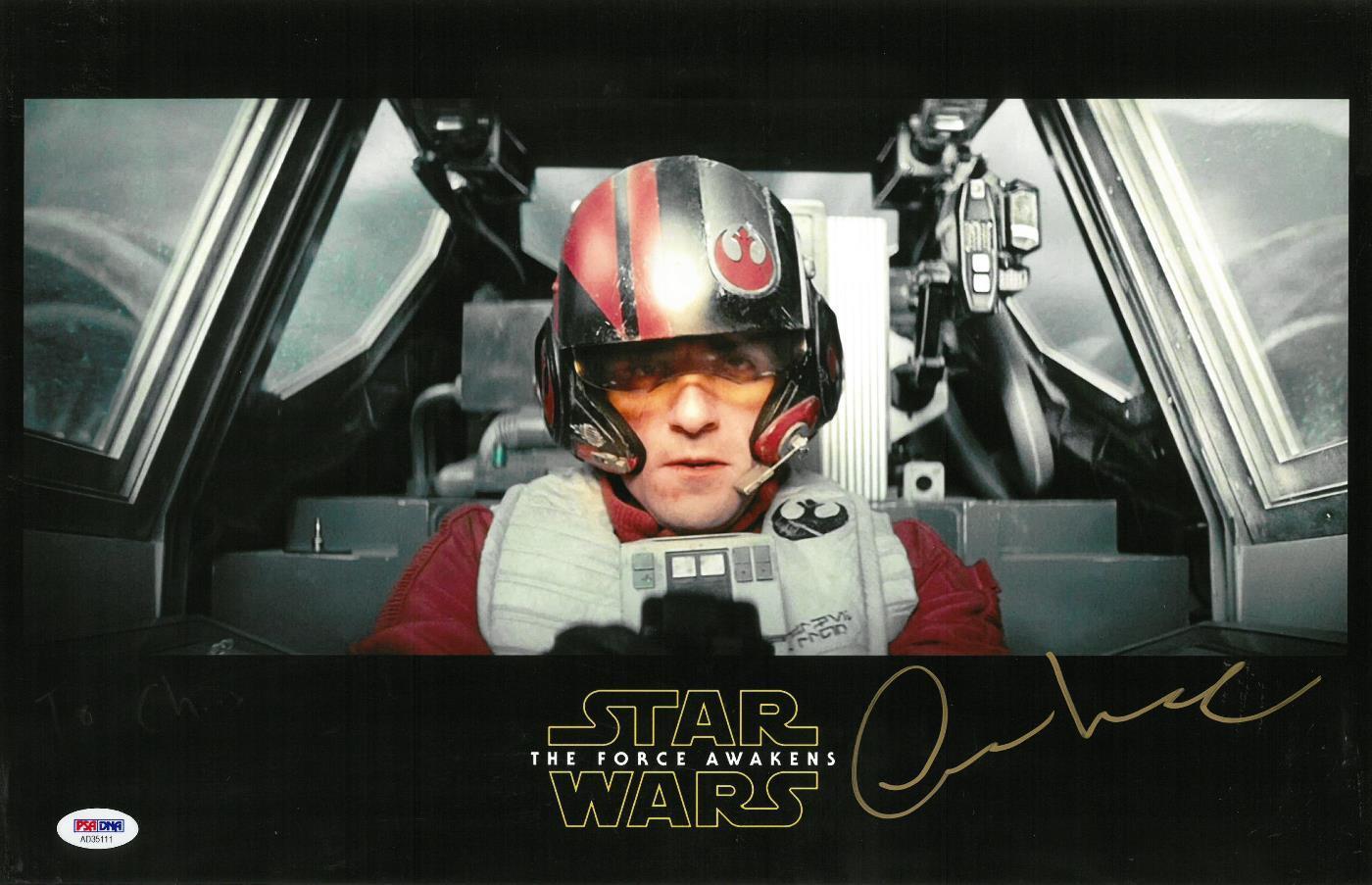 Oscar Isaac Signed Star Wars Authentic Autographed 11x17 Photo Poster painting PSA/DNA #AD35111