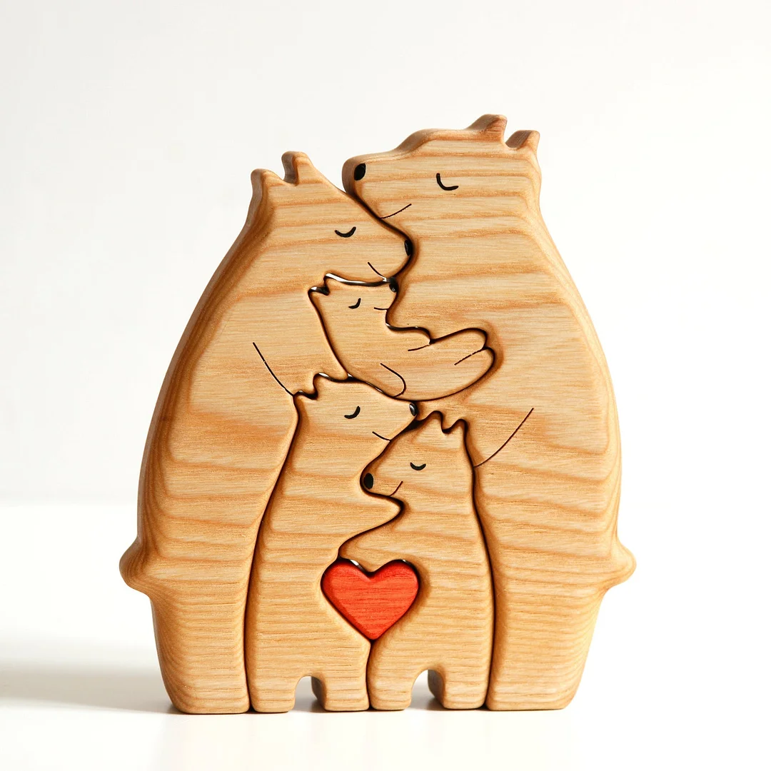 Wooden bears family puzzle lanc&love