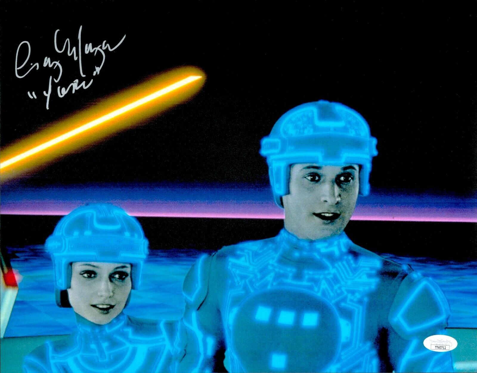 CINDY MORGAN Hand Signed 11x14 TRON LORA Photo Poster painting Authentic Autograph JSA COA Cert