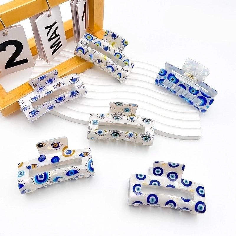 Women's Casual Minimalist Eye PVC Hair Claws