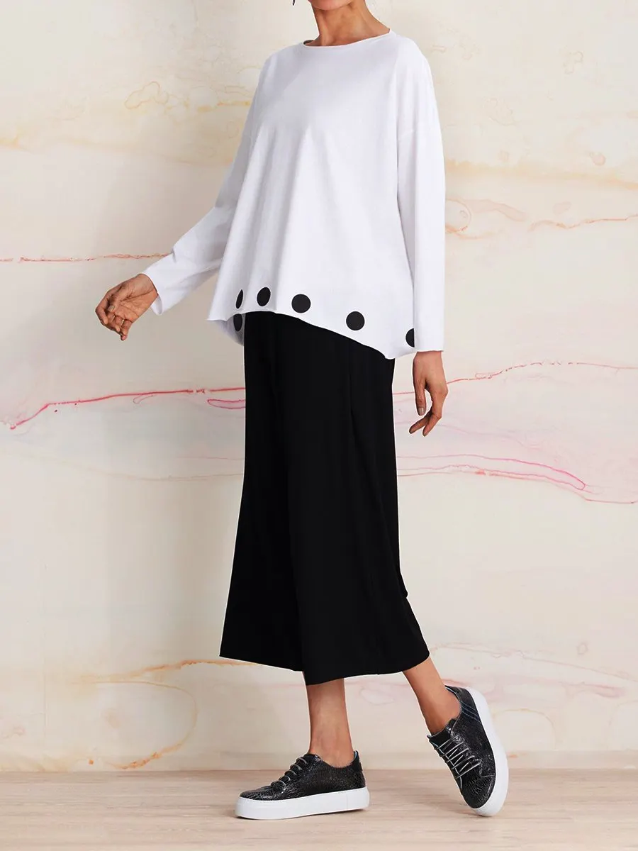 Shift Statement Polka Dots Cotton-Blend T-shirt