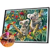 (Grande Taille) Koala et oiseau-plein diamant rond peinture-60 * 50cm