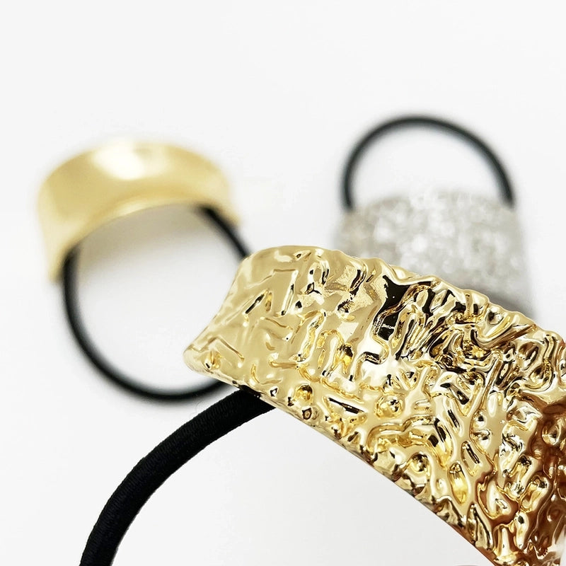 Women’s IG Style Korean Style Irregular Alloy Plating Pleated Hair Tie