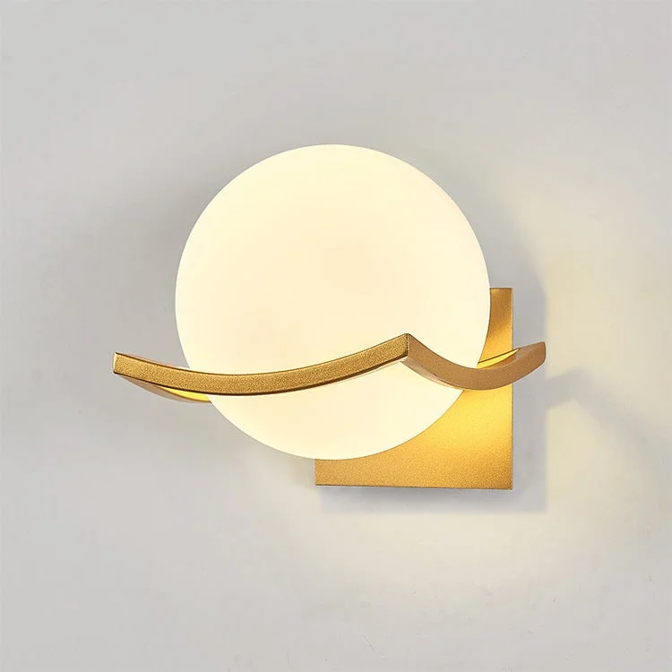 Modern Simple Wall Lamp Light In The Bedroom Creative Ball Glass Bedside Wall Lamp