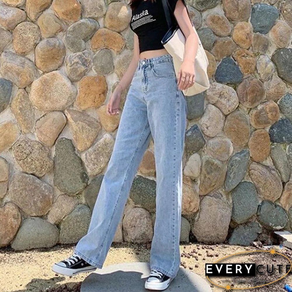 Woman Jeans High Waist Clothes Wide Leg Denim Clothing Streetwear Vintage Quality Summer Fashion Harajuku loose Pants