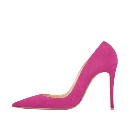 VCshoes Rose Pink Extreme High Heels 12 Cm Women Pumps Pointed Toe Shallow Wedding Party Woman Shoes RM005