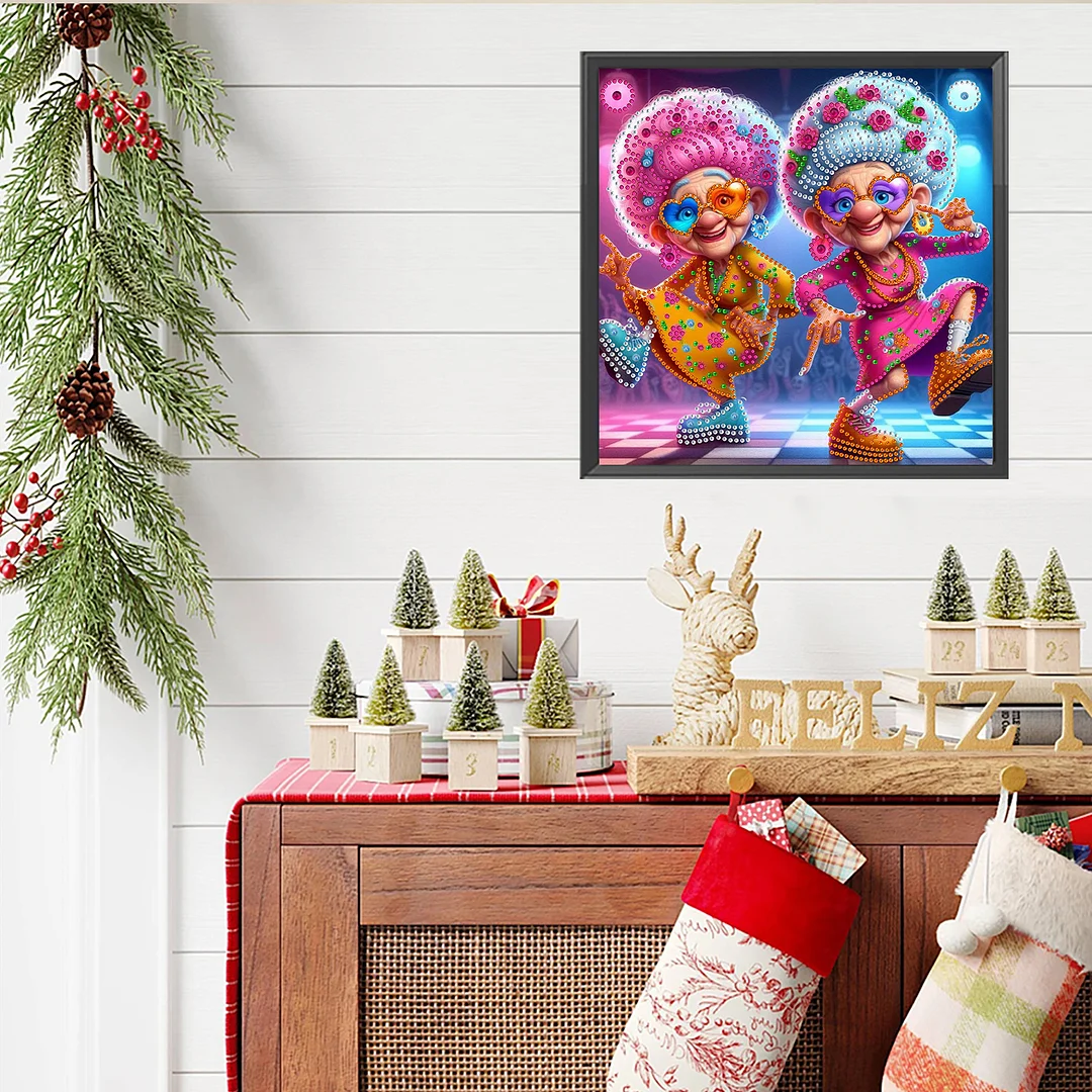 Grandma - Diamond Painting - Partial Special Shaped Drill(Canvas|30*30cm)