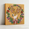 (25x25cm)DIY Pearl Painting Xmas Framed Handmade Pearl Material Art Kit Living Room Decor