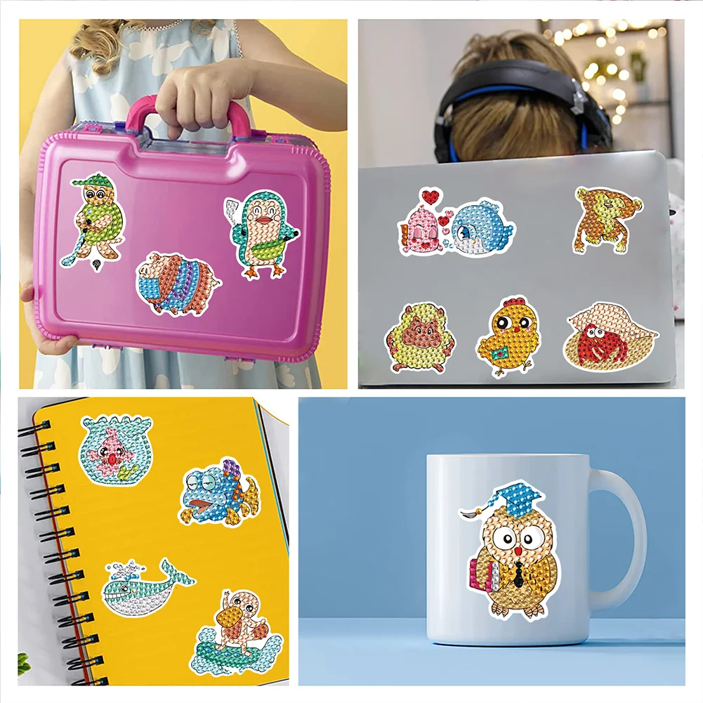 43pcs/a set DIY Animal Diamond Painting Sticker Gem Sticker for Boy Gift