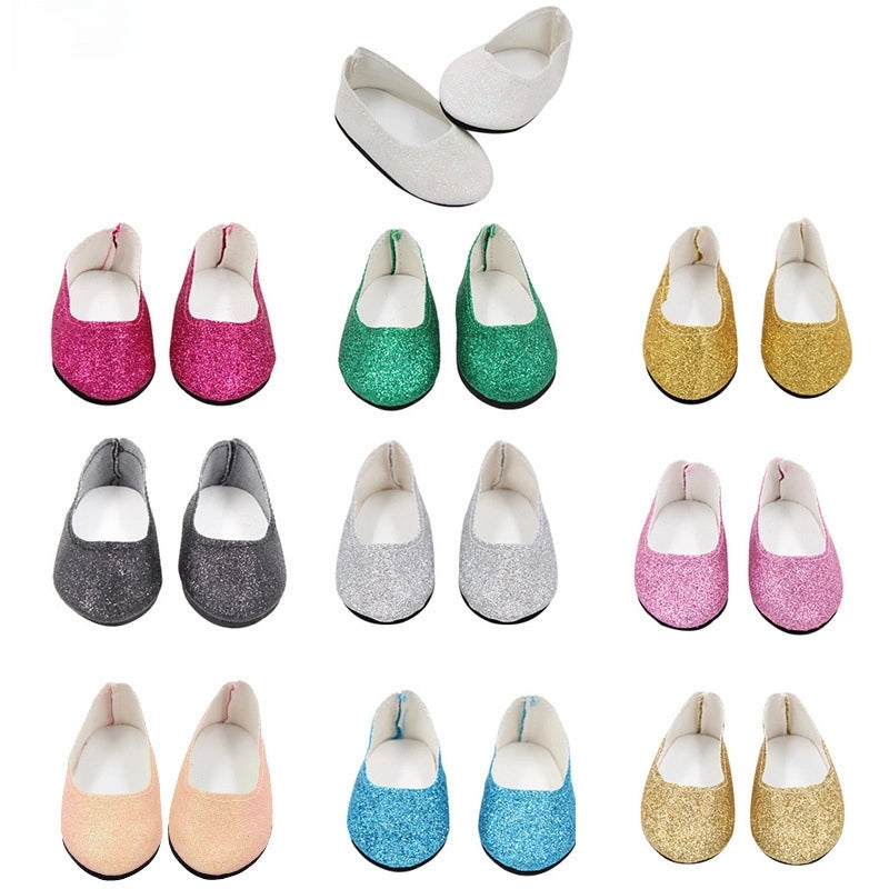 Yiwu Factory Direct Selling Doll Shoes 7.5cm Summer Doll 18 Inch American Girl Accessories Hot Sale