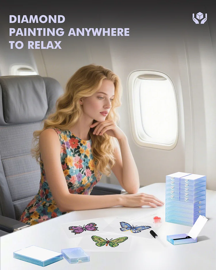 trabricks 小　大 Cateared Trabricks Galaxy Series, Stackable Diamond Art Trays with