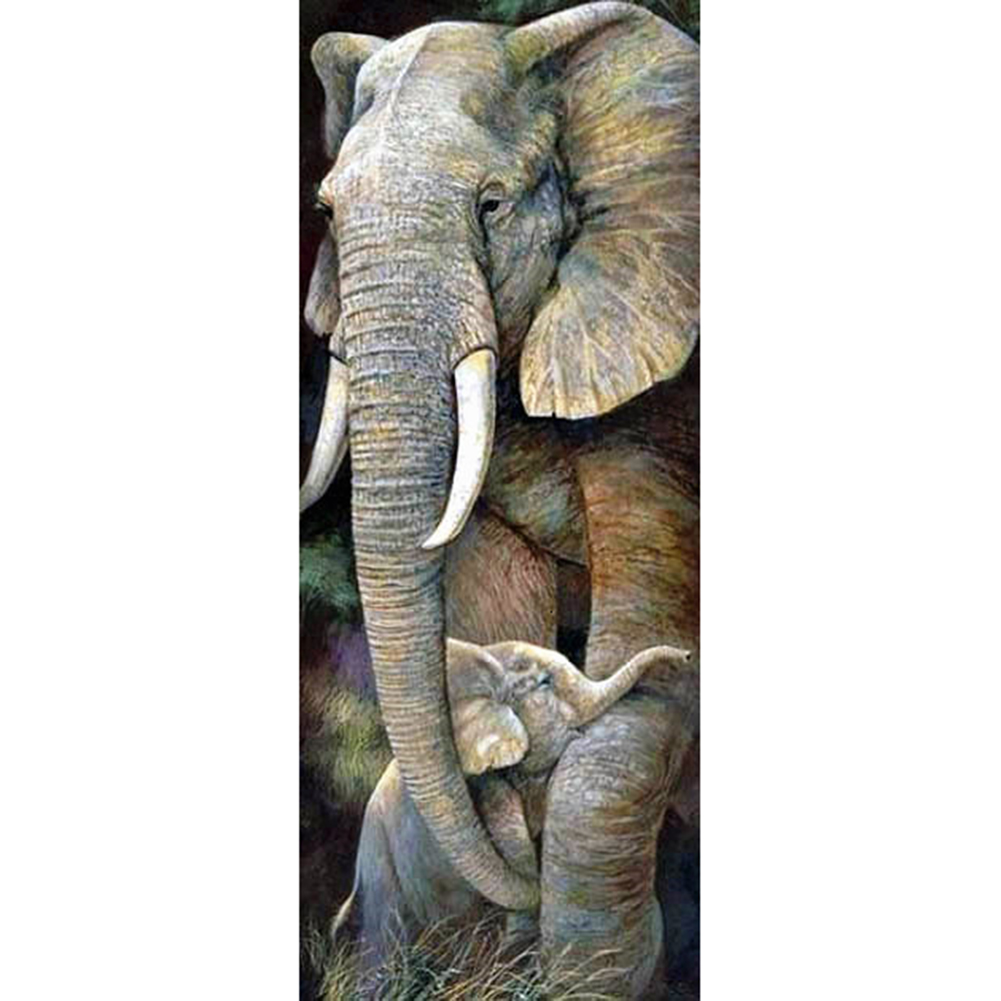 

Elephant - Round Drill Diamond Painting - 30*65CM (Big Size), 501 Original