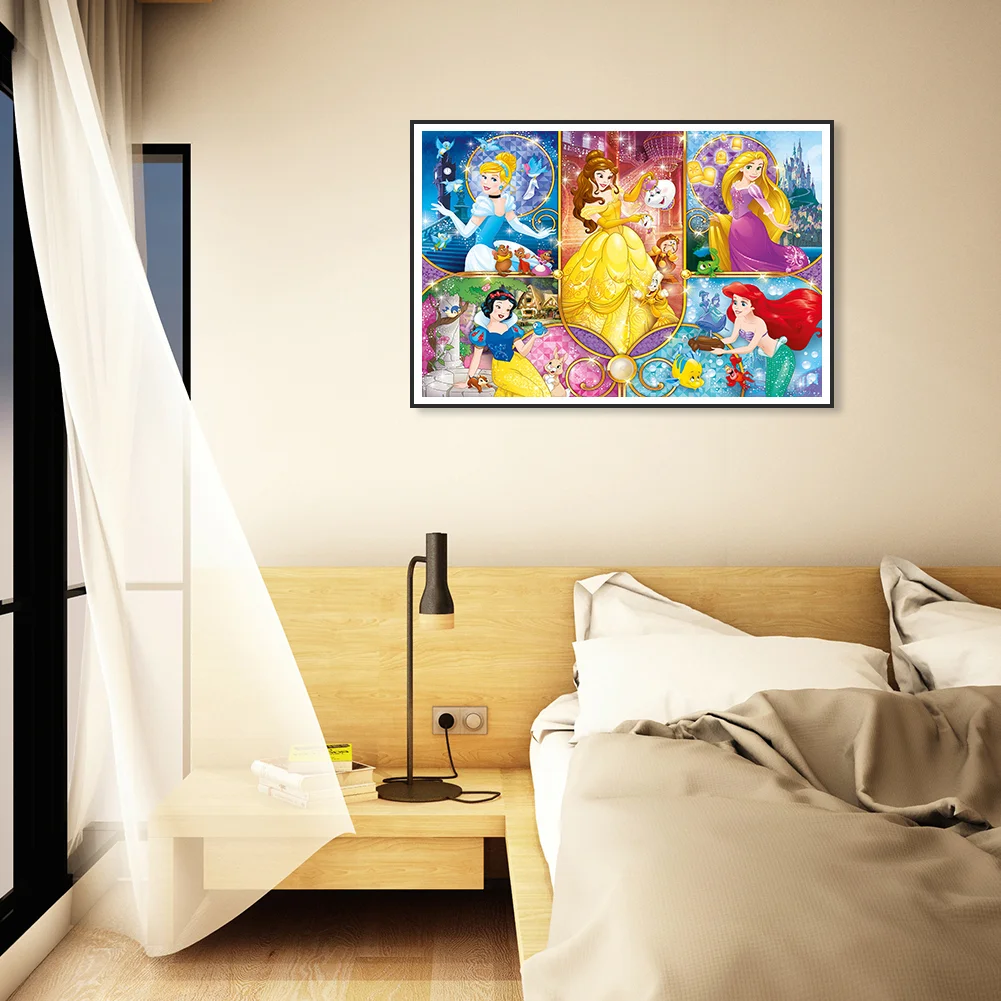 Diamond Painting - Full Round Drill - Disney Princess(40*30cm)